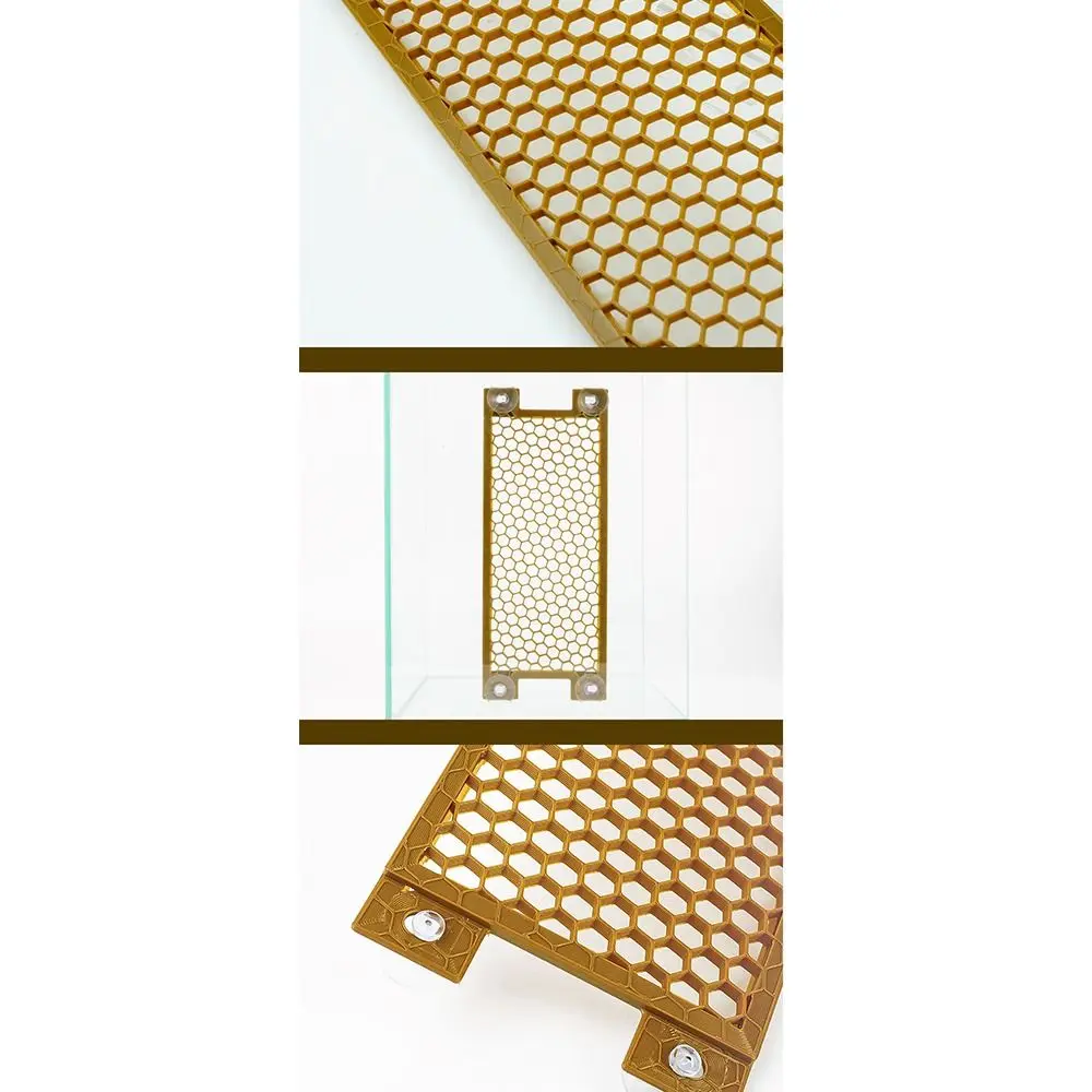 PETG Material Hermit Crab Climbing Toy Anti-Slip Honeycomb/Round Hole Reptile Climbing Toy Easy Installation Secure Suction Cup