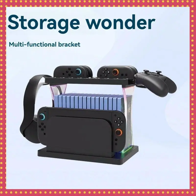 

B74A For Switch2 Multi-Function Storage Bracket For Joy-Con Charging Base For Switch2 CD Disc Storage Rack For Switch2