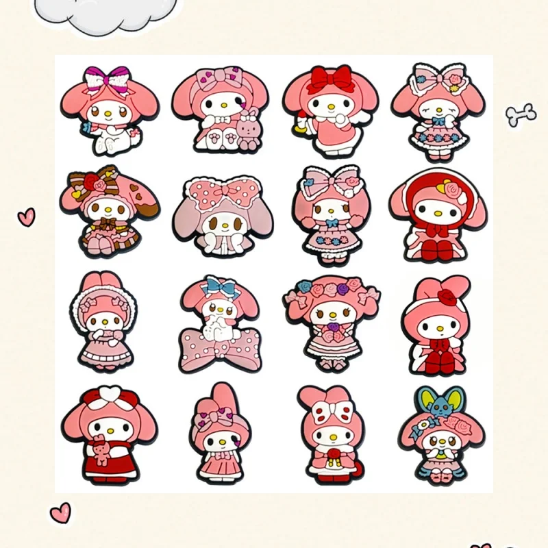 

sanrio Shoe Charms Accessories PVC Shoe Decrations Wristband Buckle Kids X-mas Gift Cartoon Shoe Accessories