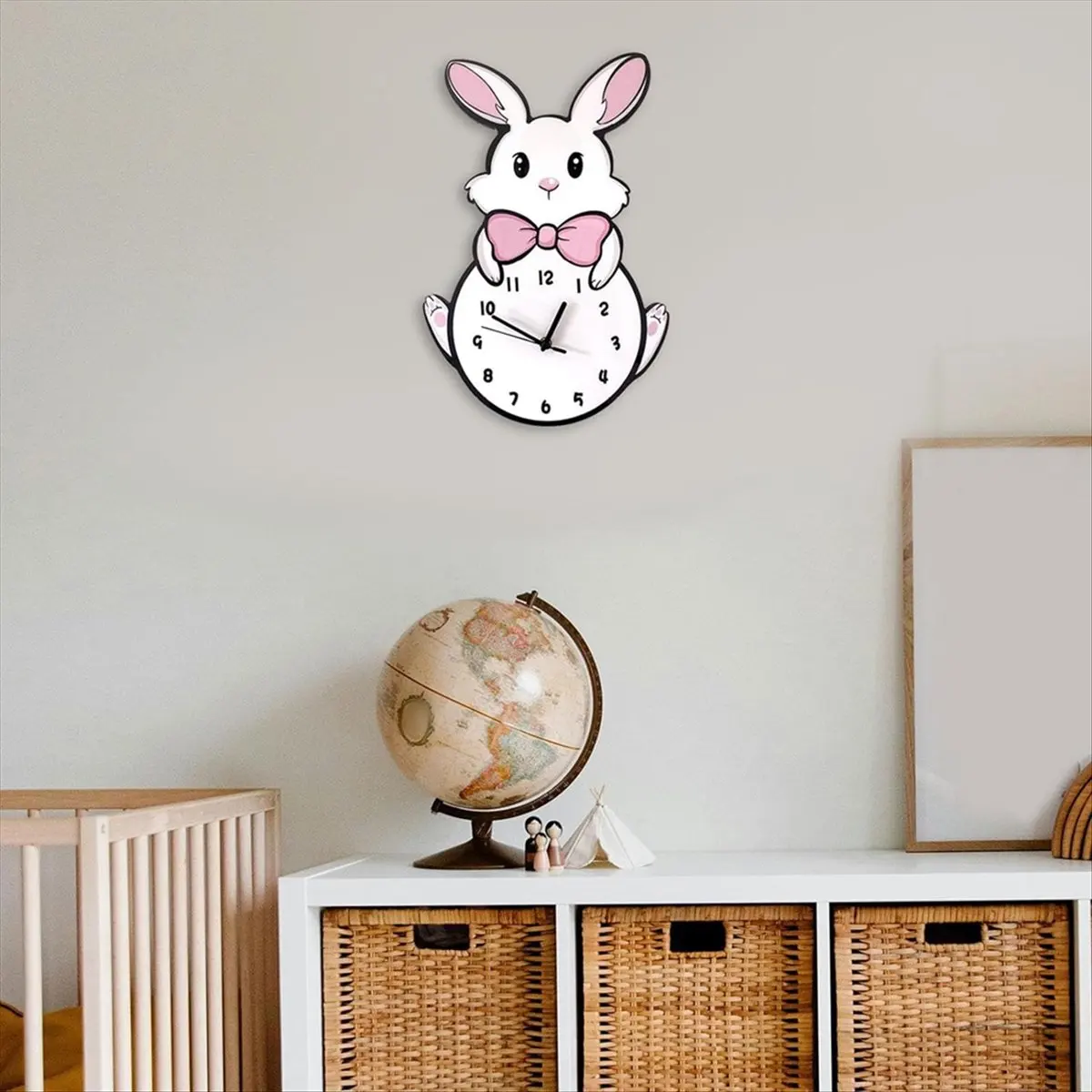 【HOT N07R】 Kids Wall Clock Battery Operated,Silent Non Ticking Cat Wall Clock,Analog Cute Pink Wall Clock for Girls Lovers