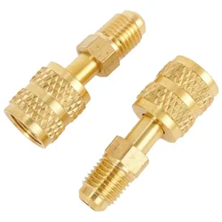 Adaptador de conexión de aire acondicionado R410a, accesorio de latón, 2 piezas, hembra, 5/16 