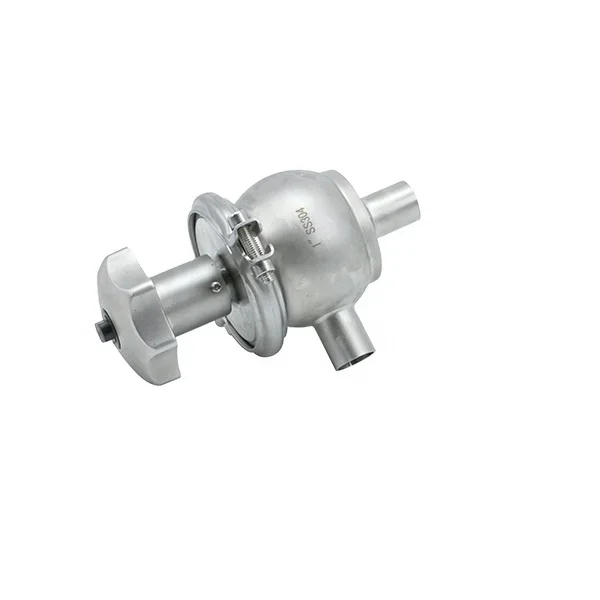 DN15 to DN125 AISI316L Sanitary Stainless Steel Manual 45 Degree Weld Fluid Flow Control Valve