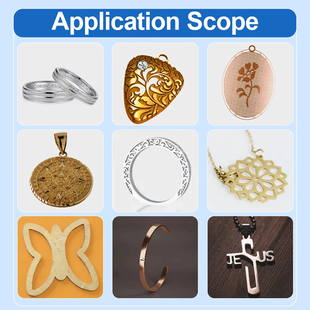 30 واط 50 واط 100 واط الذهب والفضة والمجوهرات آلة التعليم بليزر الألياف لقلادة سوار حلقة