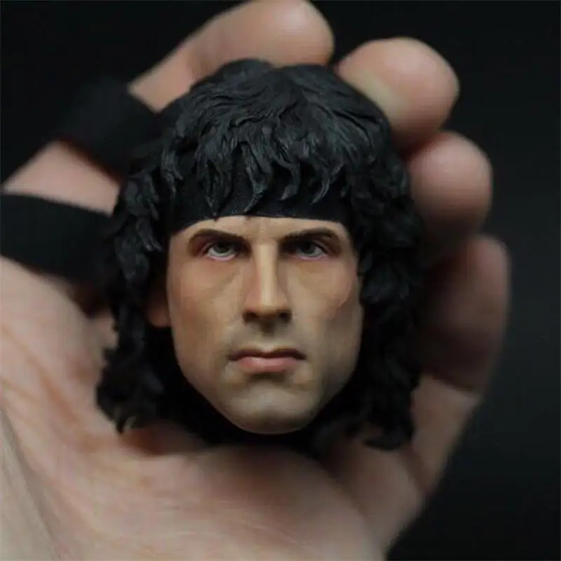 Hot Sale 1/6 Male Jungle Tough Muscle Expendables Head Sculpture Carving Model For 12inch Action Body