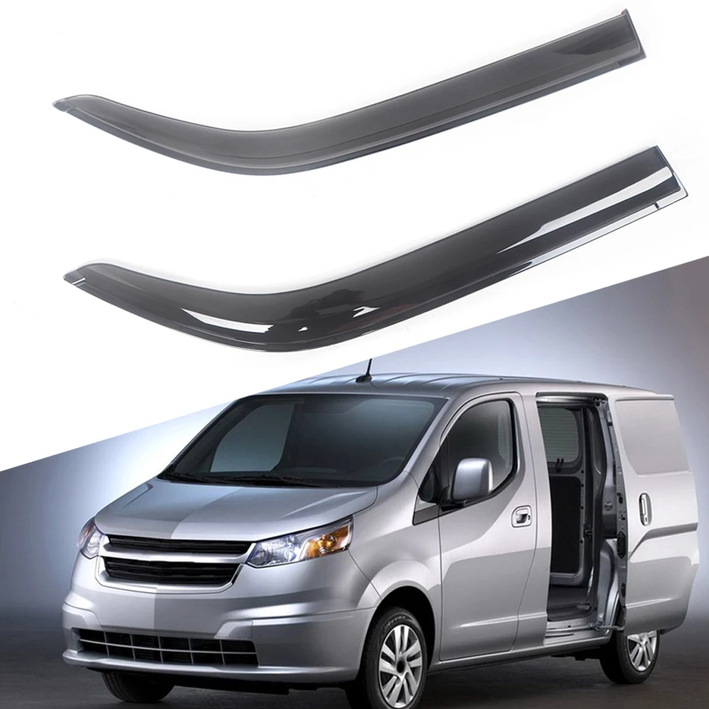 

For Chevrolet City Express 2015-2016 Auto Black Tinted Car Side Window Visor Guard Vent Awning Shelter Rain Guard Door Ventvisor