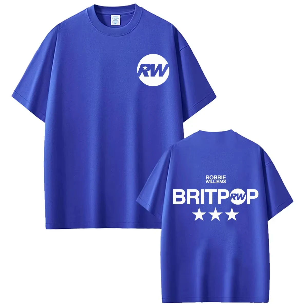 Robbie Williams BRITPOP Album 2026 Tour Merch Grafik-T-Shirt 100% Baumwolle Herren Damen Y2k Beliebtes Oversize-T-Shirt Streetwear – Detail 9