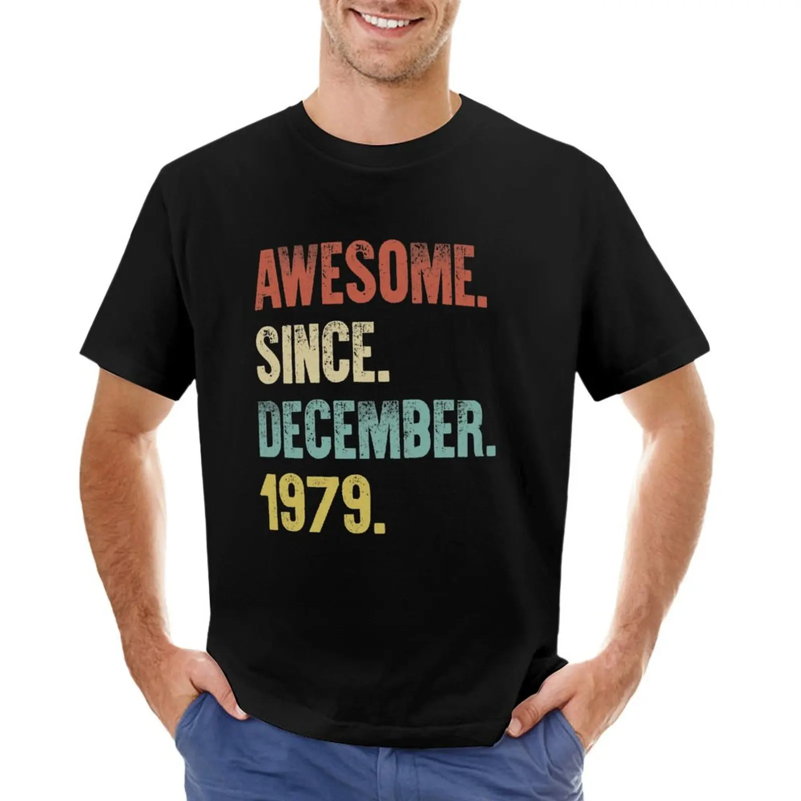 Retro Vintage 40th Birthday Awesome Since December 1979 T-Shirt designer shirts plus size tops mens cotton t shirts