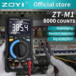 ZOYI M1 Professional Digital Multimeter 8000 CountsTrue RMS Multimetro Auto Voltmeter VFC Resistance Handhold Transistor Testers