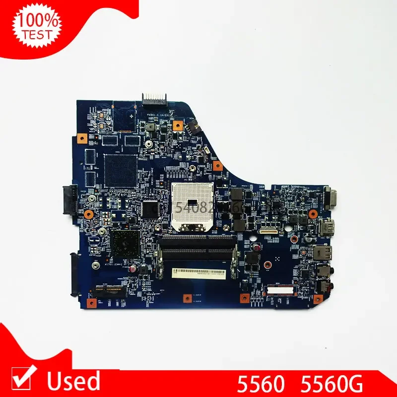 Placa-mãe usada do portátil para Acer Aspire, 5560, 5560G, 10338-1, 10338-1M Mainboard, JE50, 48.4M702.011