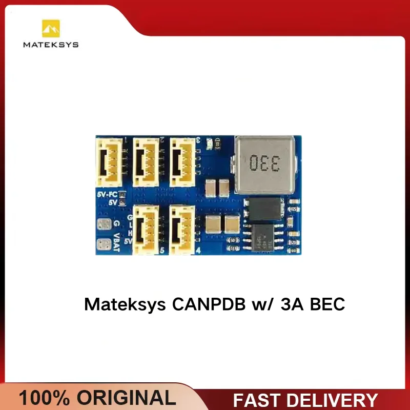 MATEK CANPDB 6-70V 2S-16S PDB 3A BEC JST-GH CAN Bus for FPV Fixed-Wing Drone Parts