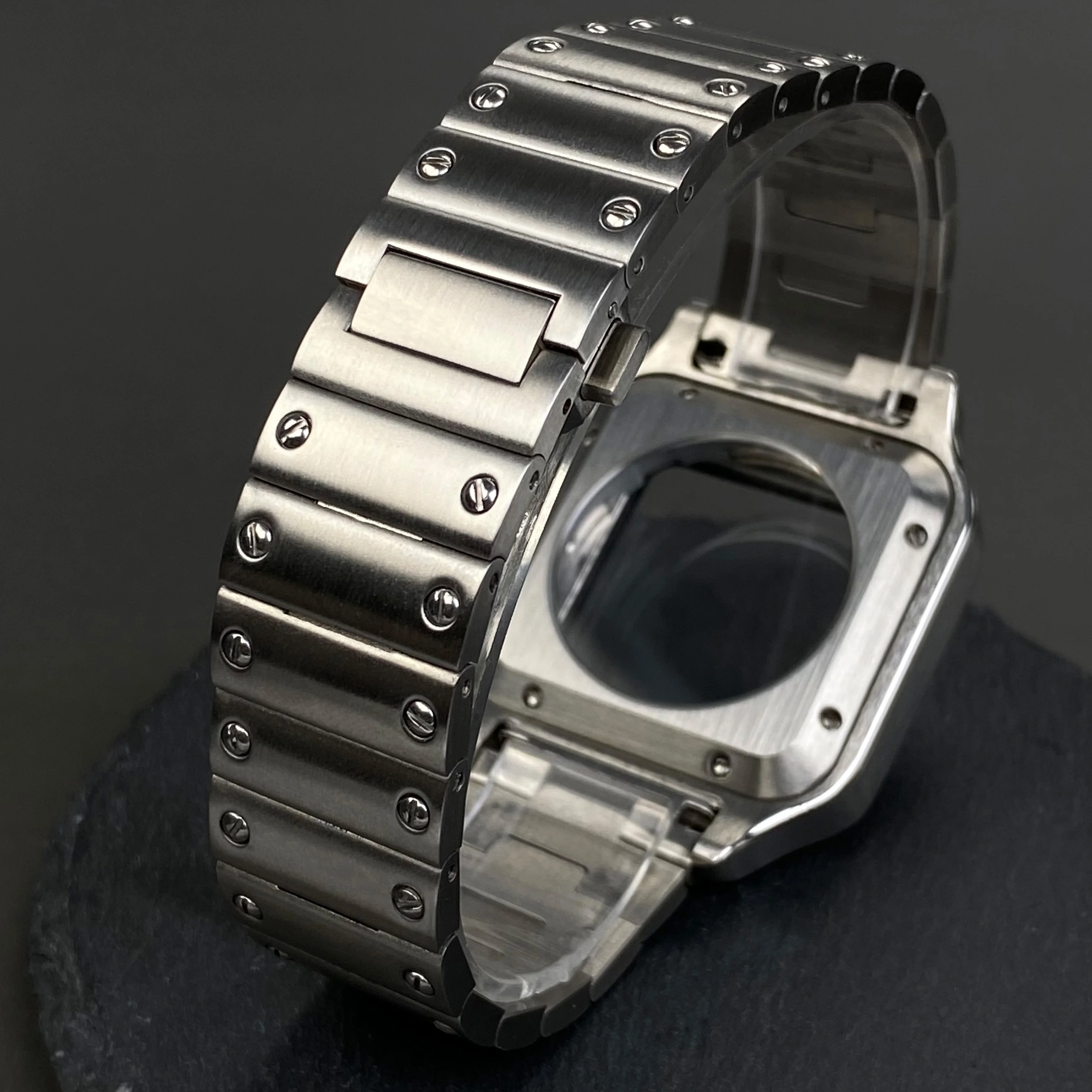 NH35 ساعة حافظة مربعة 38 مللي متر مجموعة 316L الفولاذ المقاوم للصدأ ساعة إصلاح وتعديل أجزاء لحركات NH36 NH35 التلقائية