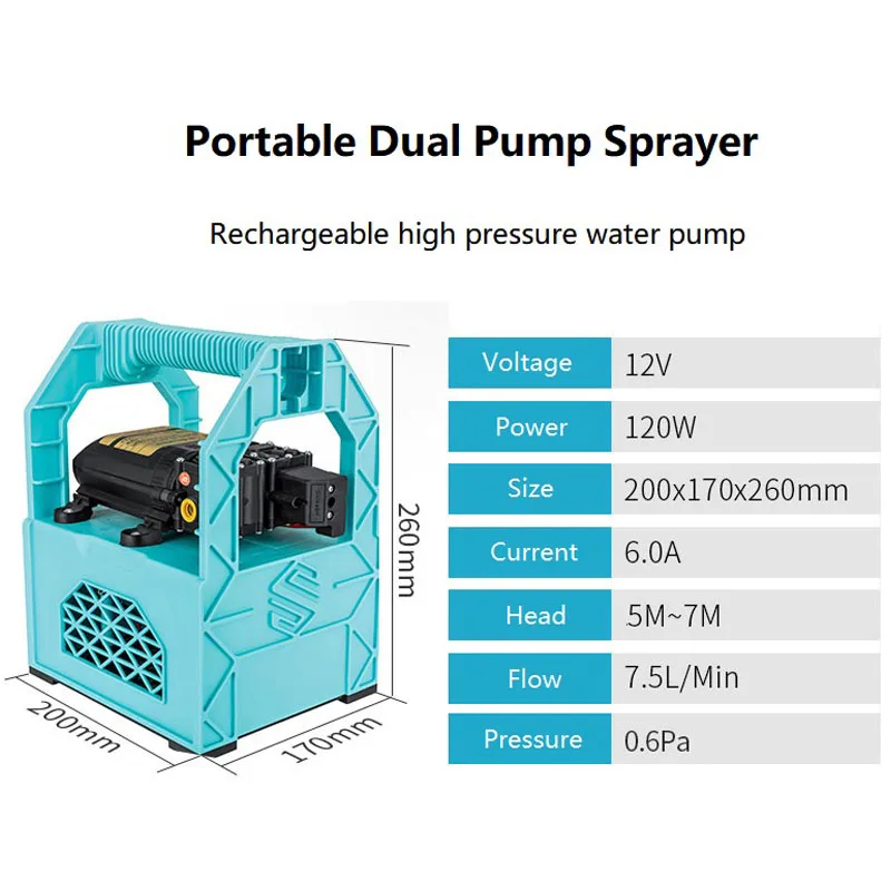 小型ポータブル噴霧器,充電式ウォーターポンプ,スプレージェット,庭の灌漑ツール