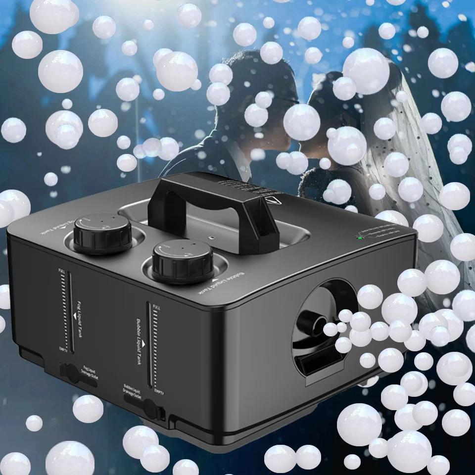 Máquina de burbujas de niebla, máquina portátil de burbujas de humo para interiores y exteriores, fiesta, boda, cumpleaños, fotografía, juguetes de Navidad y Halloween