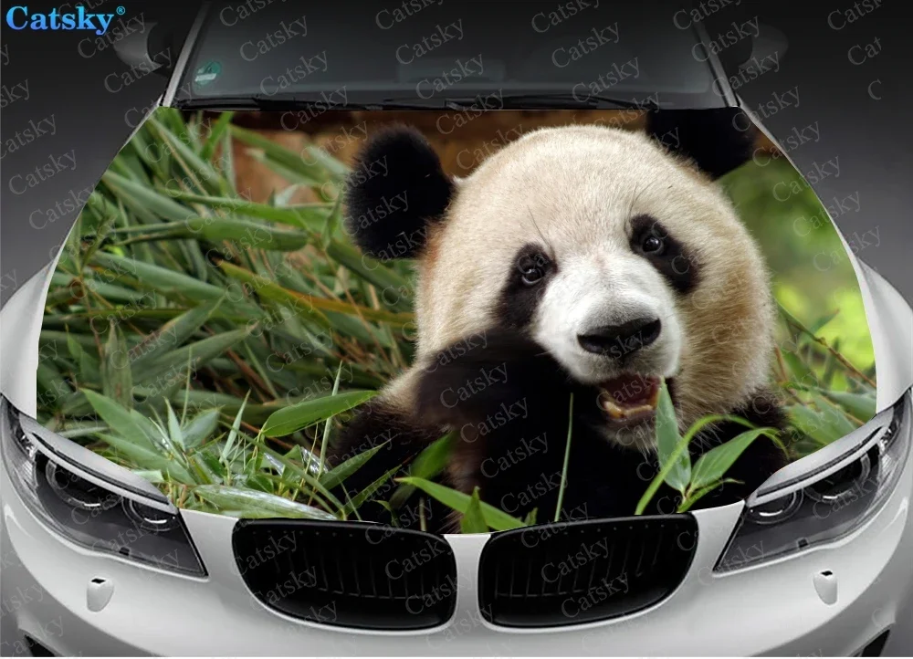 Giant Panda Animal Car Sticker Graphic Vinyl Hood Engine Decal Pattern Pack Custom DIY Design Decal Sticker