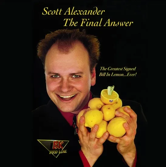 The Final Answer - Bill in Lemon by Scot Alexander Magia Classic Toys Illusion Gimmick Prop Mentalism Magic Tricks Gimmick Props