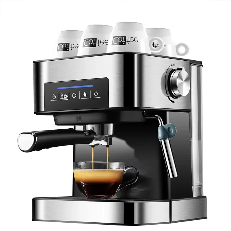 Stainless Steel Espresso Machine Commercial Semi Automatic Garland Steam Milk Frothing Coffee Maker Machine