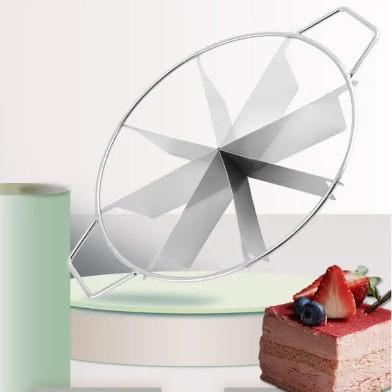 Cutter Slicer Stainless Steel Pastry Portion Marker Pizza Pie Divider Even 4-10 Slices Cake Portioner Baking Tools Kitchen Cake