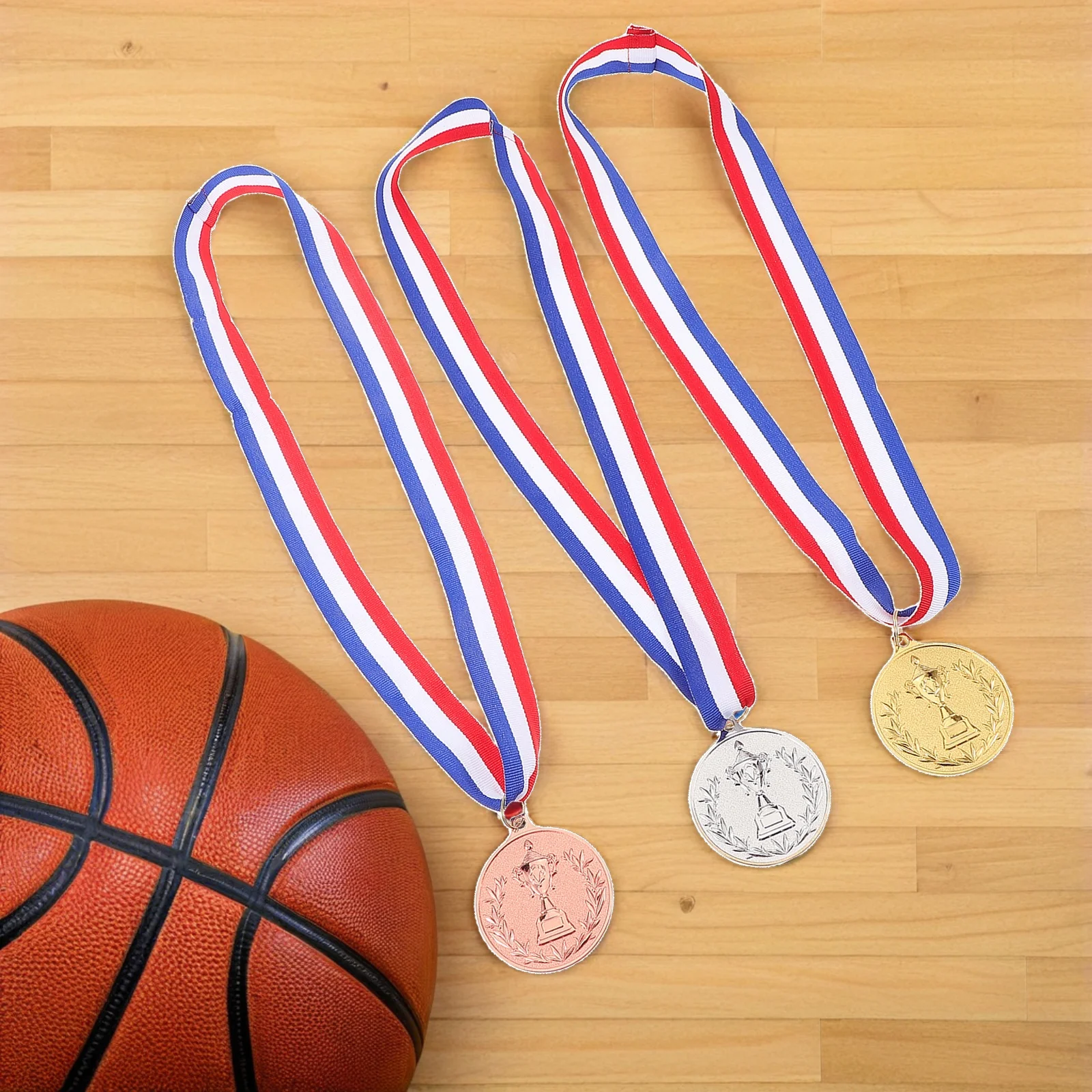 

12 Pcs The Medal Prize Metal Medals for Kids Winner Gold Silver Bronze Award Sports