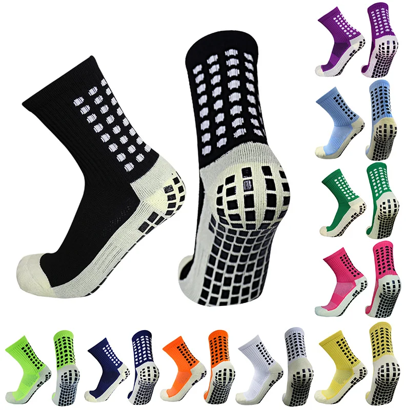 New Anti-slip Soccer Socks Men Women Outdoor Sport Grip Football Socks EU 38-43 US6-9.5