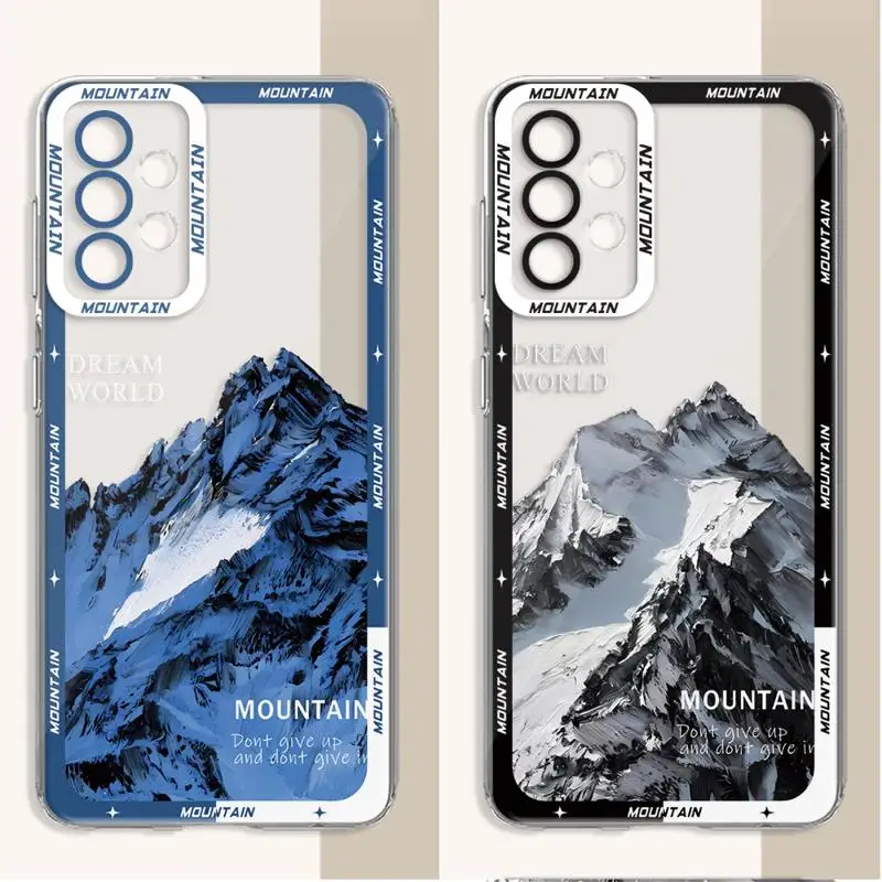 Custodia per telefono da montagna da neve per Honor X9a 5G 90 Lite X8 4G X8a X7b X9b 5G X8b Cover in Silicone trasparente