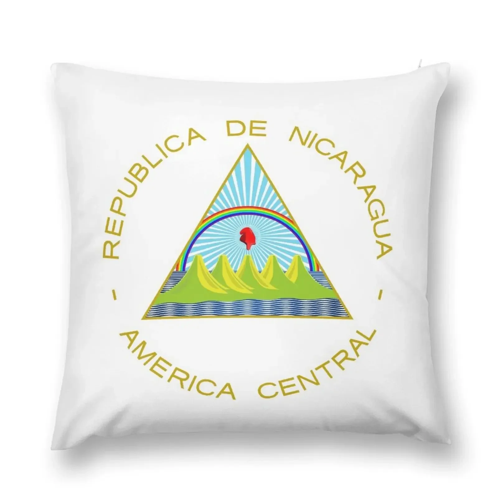 Coat of arms of Nicaragua Throw Pillow Marble Cushion Cover luxury home accessories Anime christmas pillowcases pillow