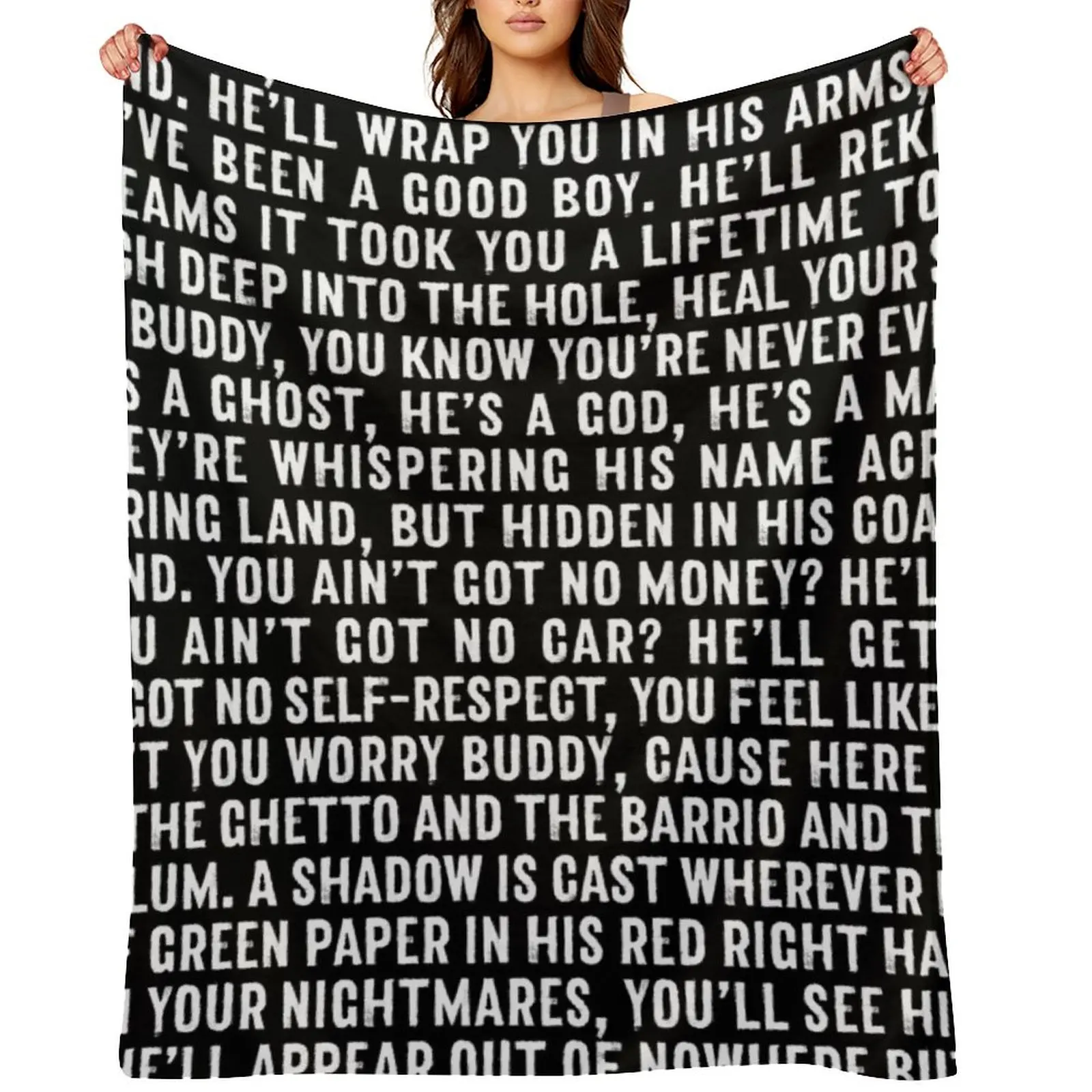 Red Right Hand - Nick Cave & The Bad Seeds (lyrics) Throw Blanket Picnic Sleeping Bag Blankets For Bed Blankets