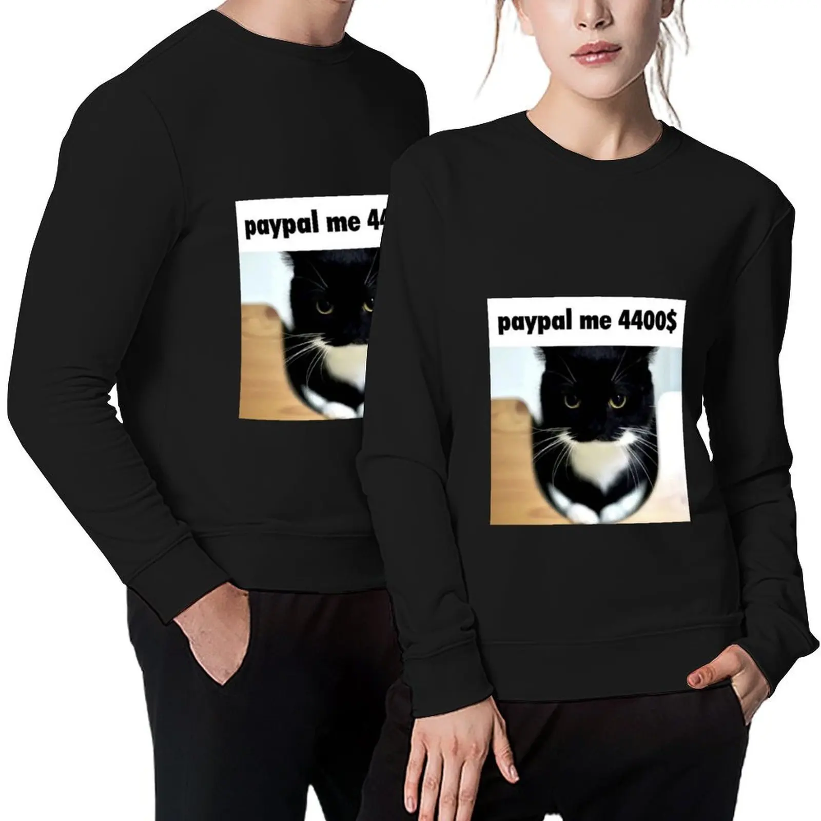 

Unico Uni Funny cat meme Pullover winter clothes men's sweat-shirt fashion men mens clothing pullover