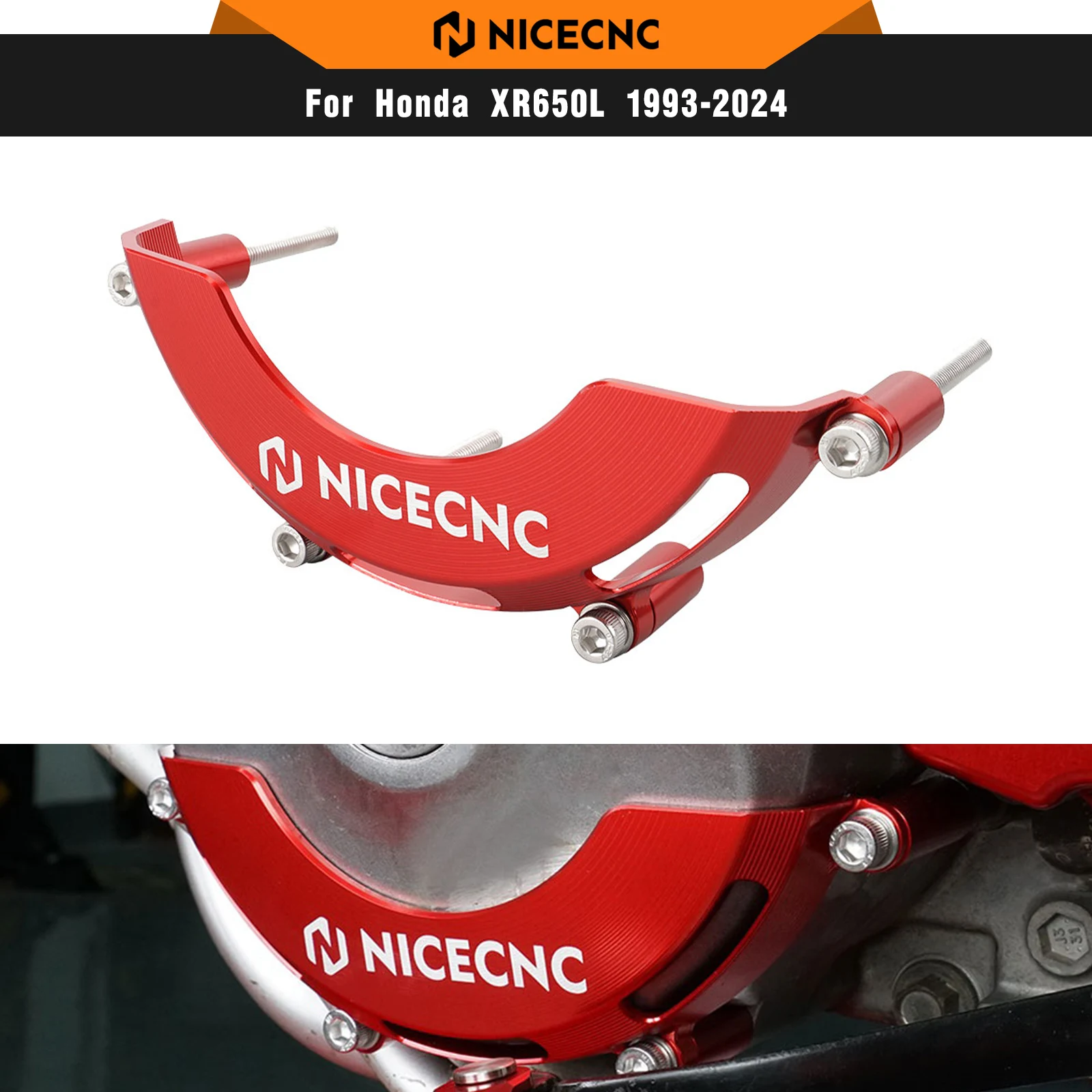 

NICECNC For Honda XR650L XR 650L XR 650 L 1993-2024 Alternator Cover Guard Protector Billet Aluminum 2023 2022 2021 2020 2019
