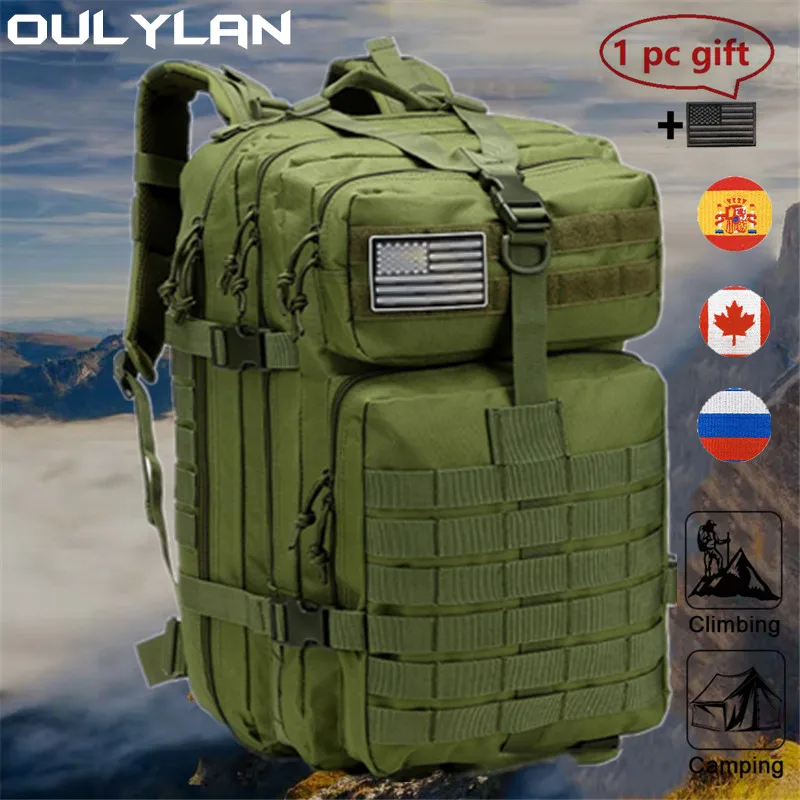 

Тактический рюкзак Oulylan 30L 50L 3P, армейские уличные рюкзаки, водонепроницаемый рюкзак для альпинизма 900D, Большая Сумка для кемпинга и походов