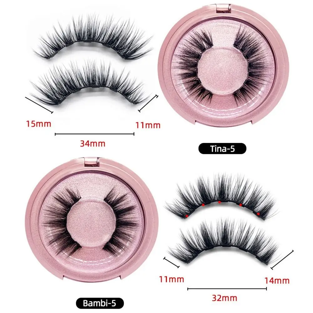 Vollstreifen-Wimpern, 5 Magnete, Wimpern, Manga-Wimpern, 3D-falsche Wimpern, Wimpern, Pinzette, magnetische Wimpern, Set, Wimpernverlängerung