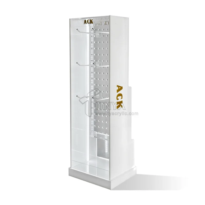 custom.New Launching Mobile Phone Accessories Display Stand Counter Display with LED Light Shop