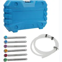 Brake Bleeder Wrench Set 7mm 8mm 9mm 10mm 11mm 12mm with 6pcs 12-Point Wrenches 1.2m Brake Fluid Clutch Bleeder Hose