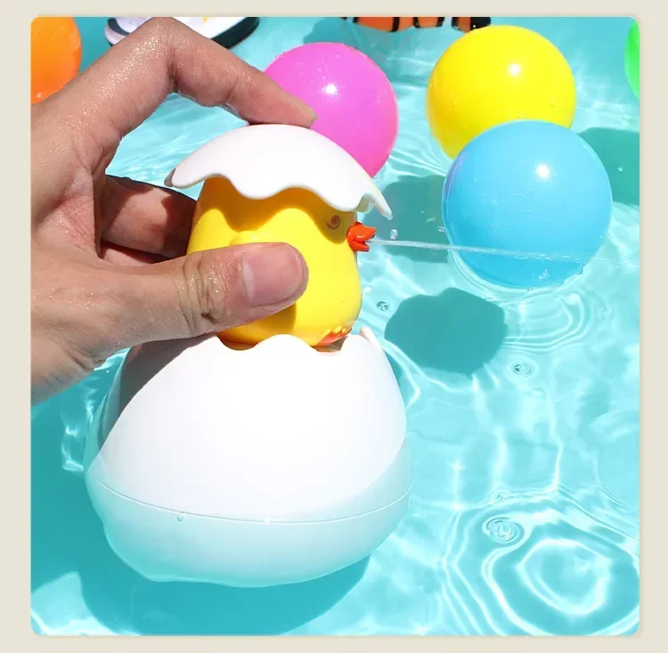 Bath Time Toy for Kids Cute Duck and Penguin Egg Water Sprinkler Baby Shower and Swimming Play Toys Children's Perfect Gift