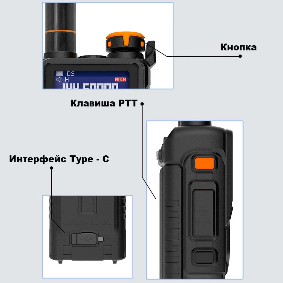 UV-K5 Plus Baofeng Nieuwe Draagbare Walkie Talkie K5/K6 Geüpgradede Versie Tweeweg Radio 'S UV-K5Pro High Power Long Range Type-C Lading