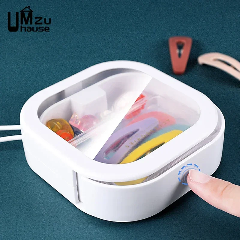 Portable Clear Storage Box Hair Ties Bands Cotton Swab Floss Pill Travel Outdoor Case Pin Clip Accessories Office Organizer Bins