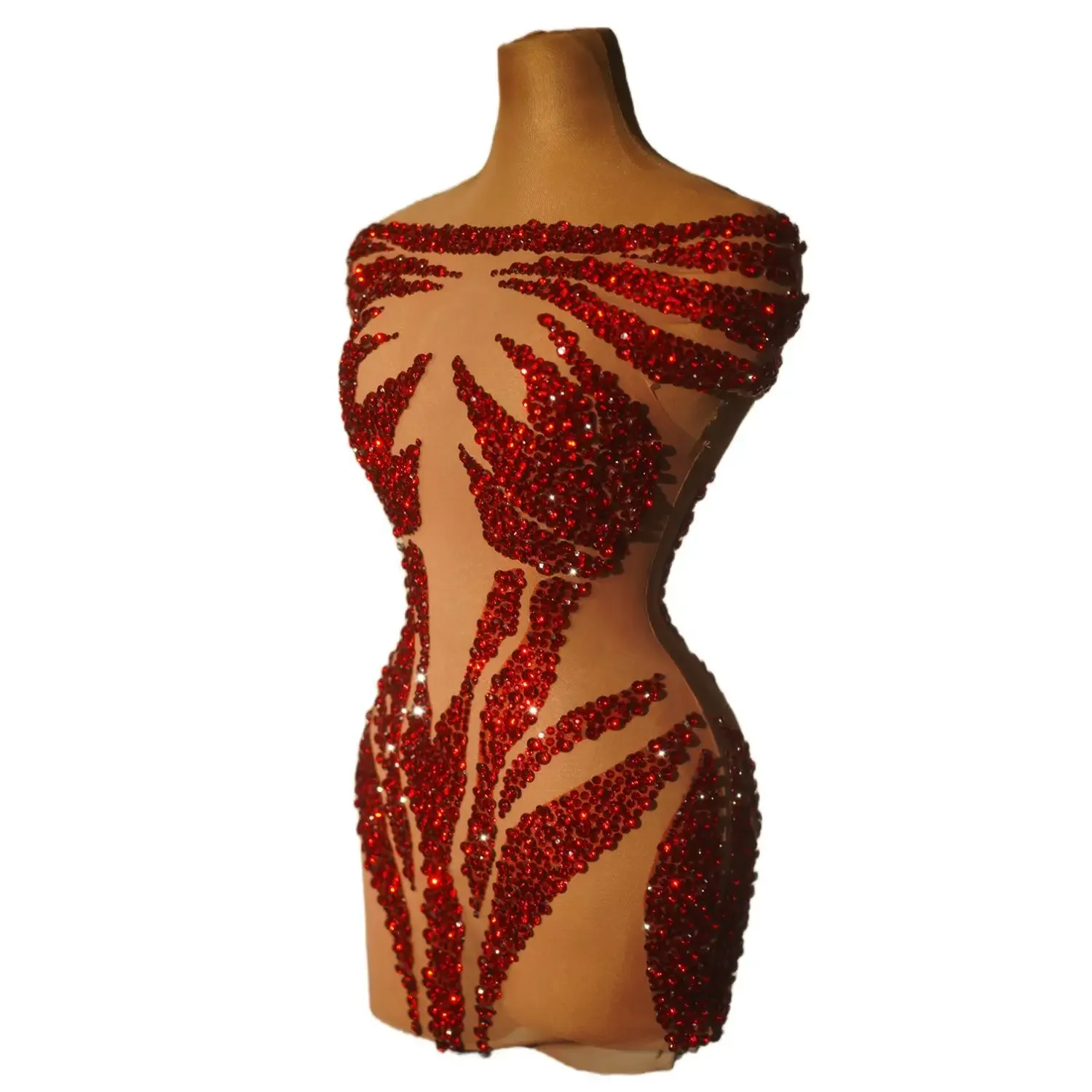 Sexy Mesh Party Celebrate Birthday DressSparkly strass abito corto per le donne servizio fotografico indossare Costume da palcoscenico 2024 Xuelian