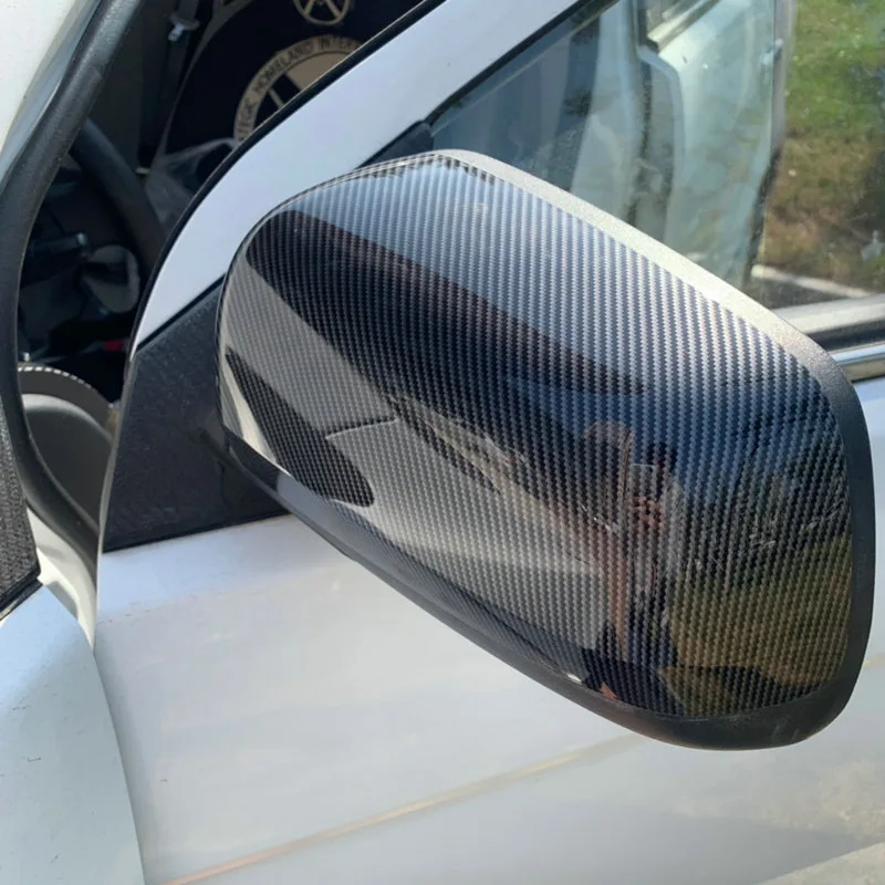 

For Mitsubishi Lancer Evolution X 10th Gen Genuine Carbon Fiber Rearview Mirror Cover Replacement Sticker Accessory