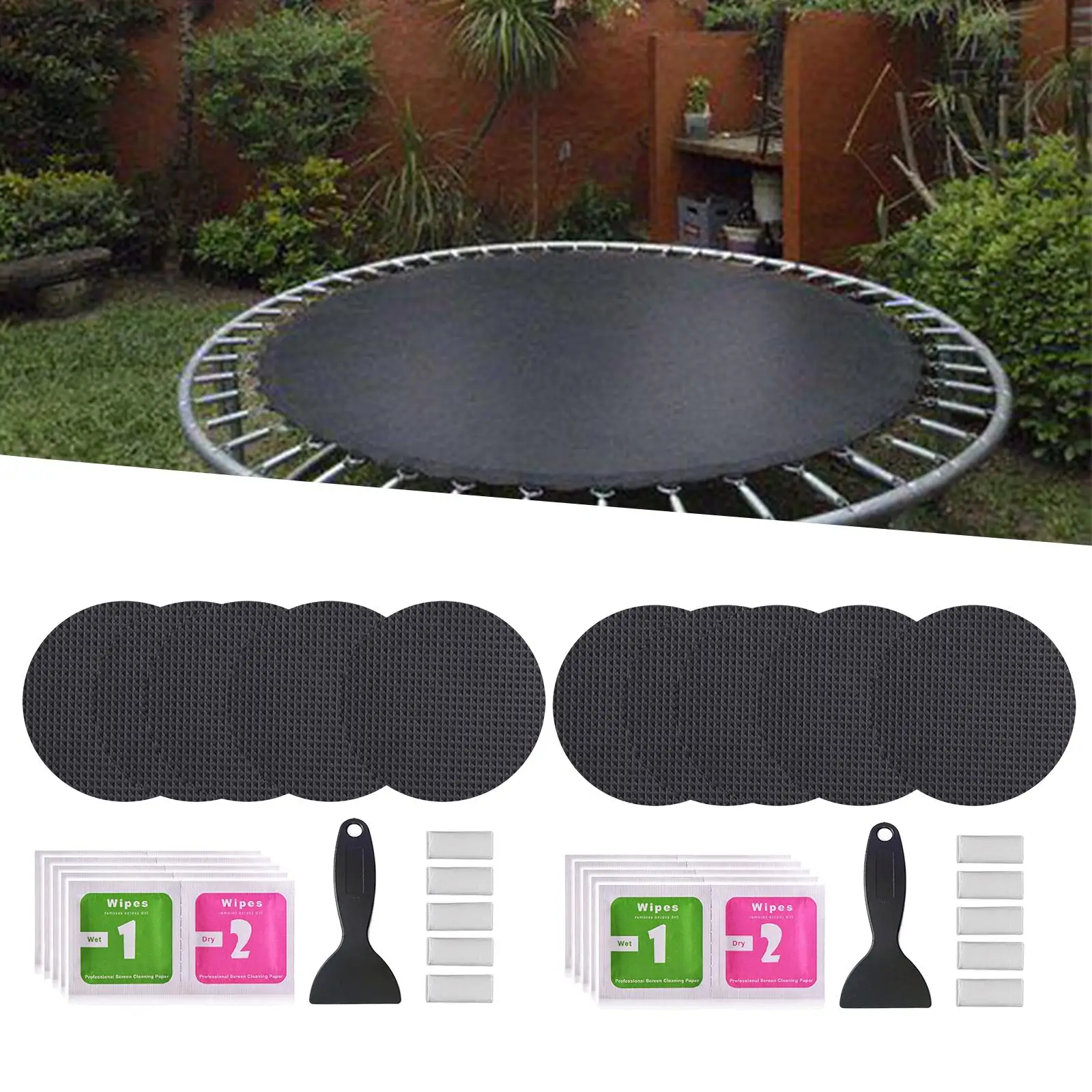 

Professional Trampoline Patch Kit, Easy to Use Tape Fixing Pad, Self Trampoline Patch Kit for Trampoline Re