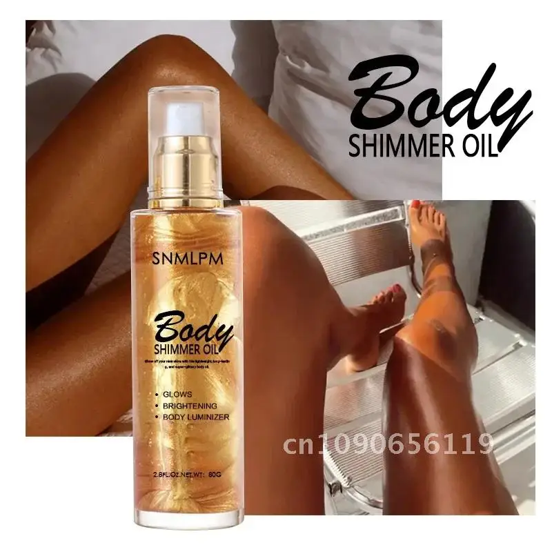 80g body luminous oil quicksand highlight oil brighten face body repair highlight oil diamond muscle body glitter oil