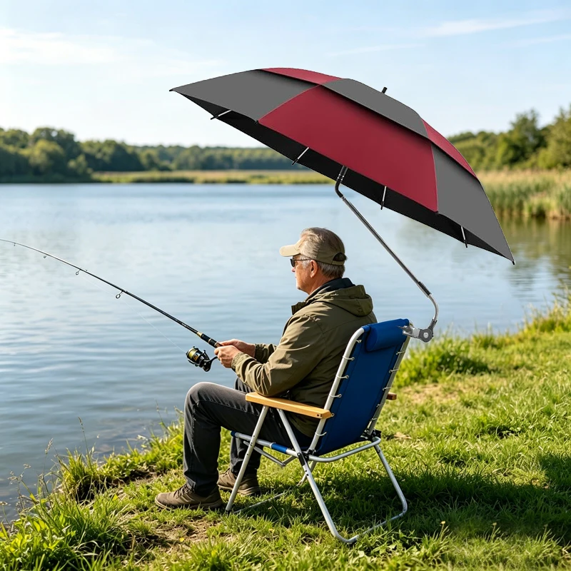 

Adjustable Beach Chair Umbrella Outdoor Sunshade Umbrella UV Protection Fishing Camping Clip Long Handle Market Stall Umbrella﻿﻿