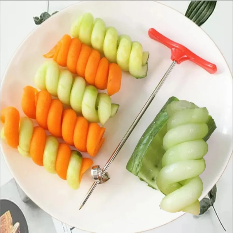 1Pcs Manual Roller Spiral Slicer Radish Potato Tools Vegetable Cutter Kitchen Fruit Carving Tools Home Kitchen Vegetable Slicer