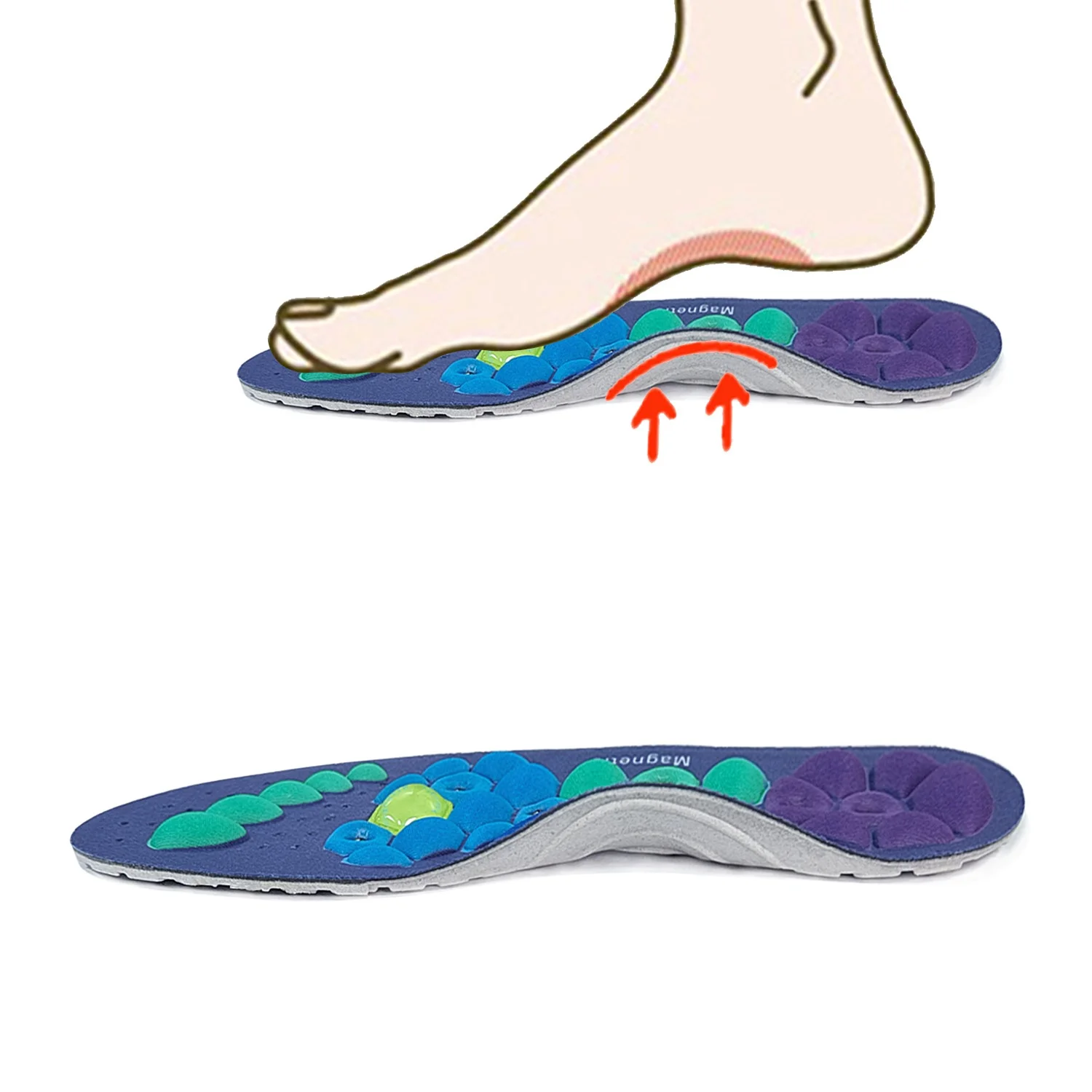 Magnet Insole For Men Breathable Insole For Running Sports Cushioned Massage Insole For Women Tailored Magnetic Therapy Insoles