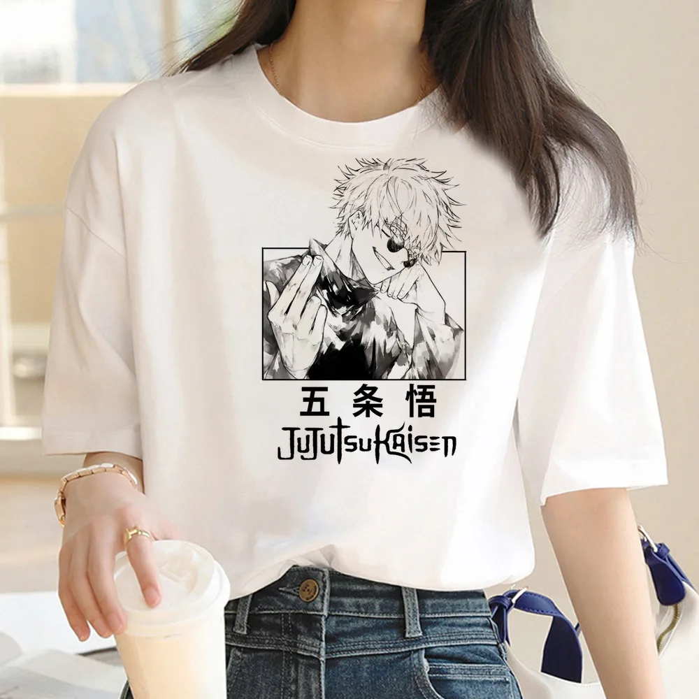Jujutsu Kaisen Gojo top tees shoujo vintage grunge meme dollette t-shirt baddie alternative  jojifuku 80s y2k