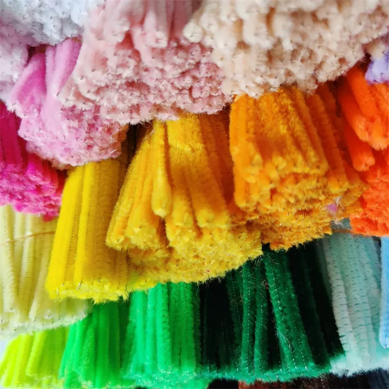 1000Pcs/Lot Chenille Stems Pipe Rush Strips For Christmas Decorations Rush Sticks Wholesale DIY Kids Creative Toy Craft Supplies