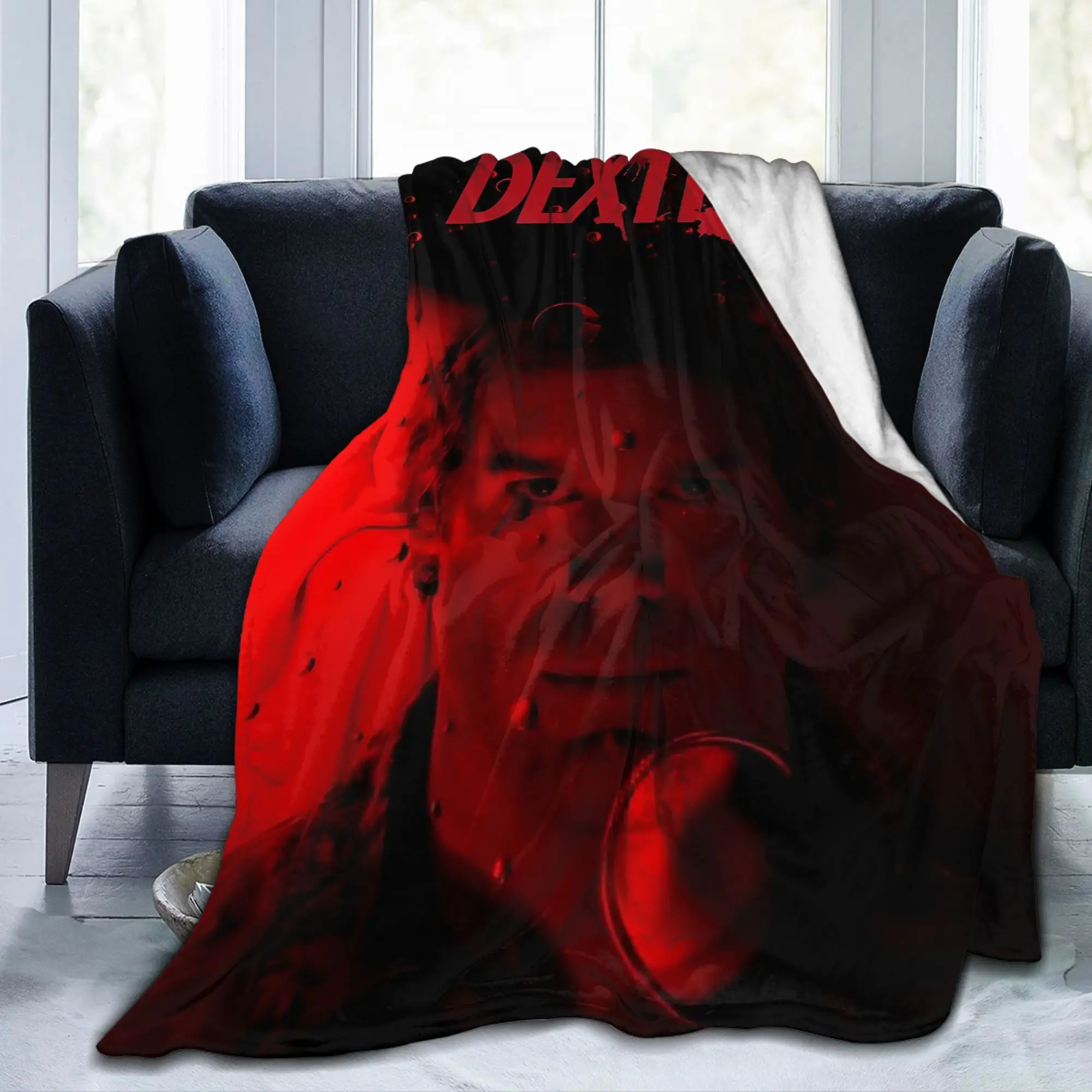 Dexter Morgan TV Blankets  Blood Never Lies Flannel Funny Breathable Throw Blankets for Bed Sofa  Winter