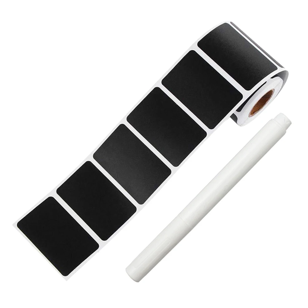 

150 Pcs/Roll Blackboard Labels Sticker Stickers for Container Rectangular Chalkboard