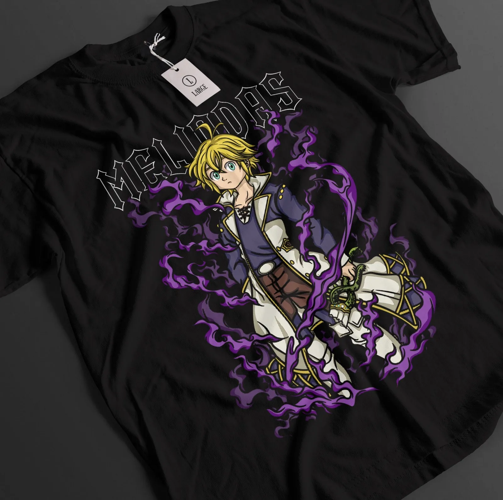 Seven Deadly Sins Shirt Meliodas Tshirt Ban T-Shirt Escanor Top Anime Unisex Tee