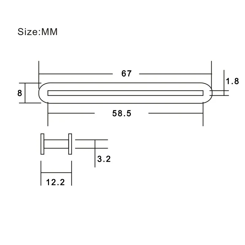 10Pcs Mini Humbucker with Slug Bobbin for Dual Coil Pickup, Multi Colour, Blade Style, 67x8mm