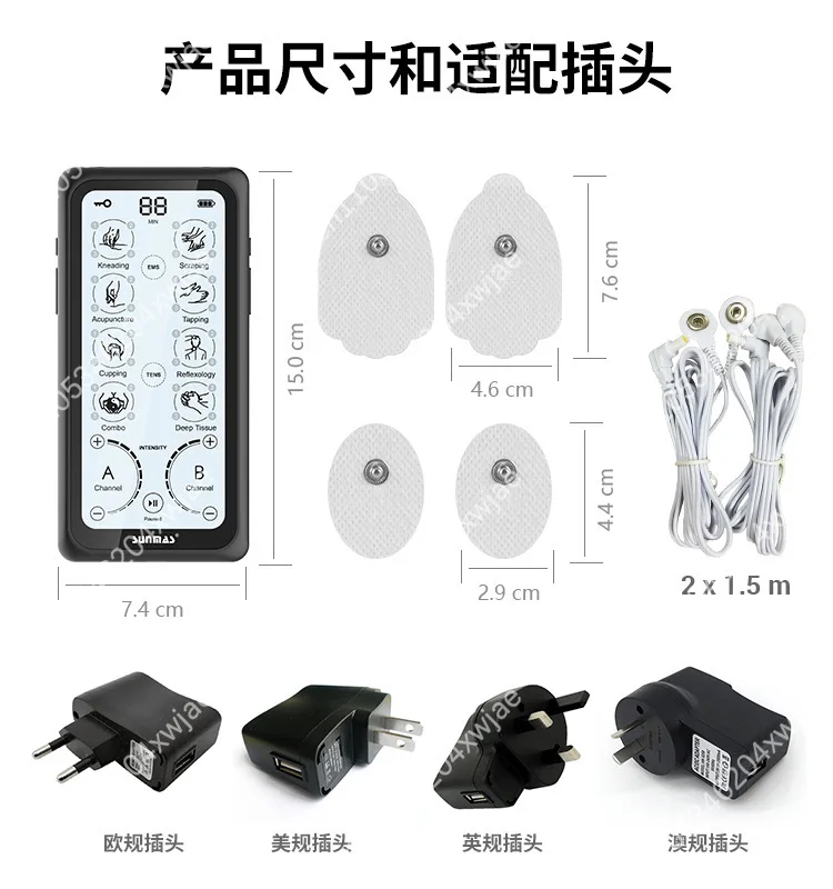 Wireless Portable EMS TENS Machine Advanced Dual Mode for Pain Relief Body Care Muscle Stimulation Therapy