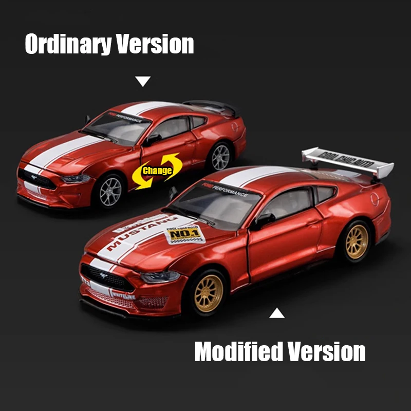 1:42 Simulation Mustang GT Diy Assembly Alloy Car Model Diecasts & Toy Vehicles Cars Decoration Collection Toys For Children Boy